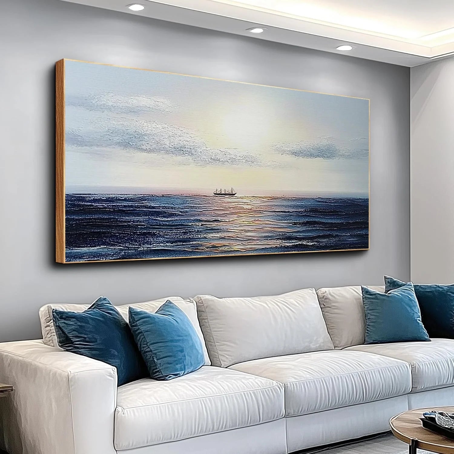 Ocean & Sky Abstract Wall Art #MO116