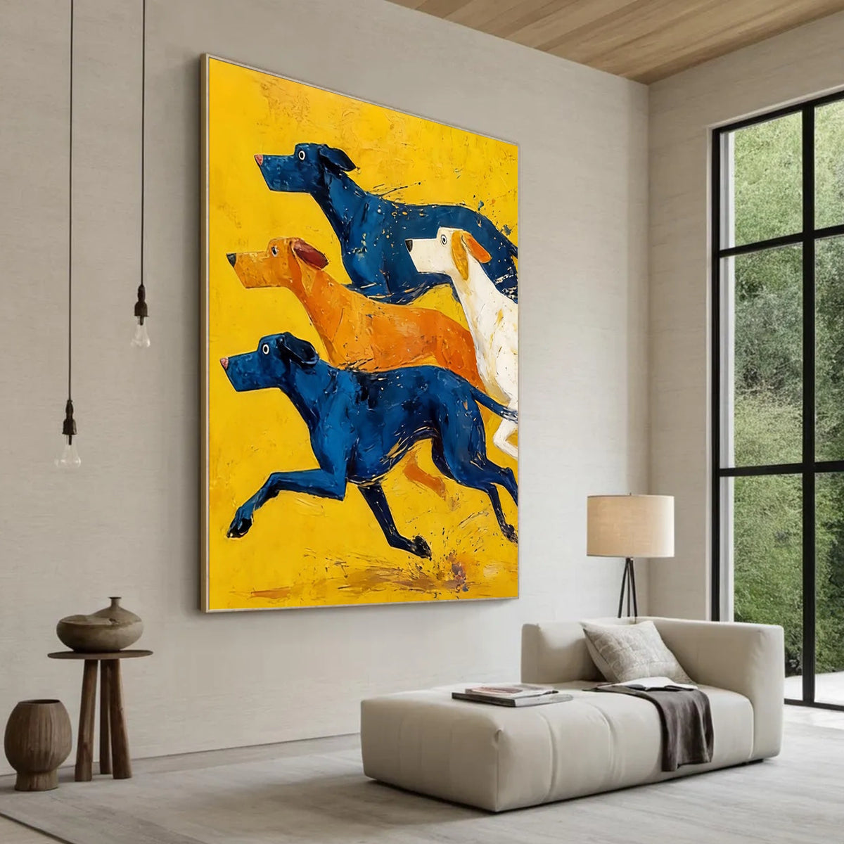 Abstract Animal Dog Wall Art #AN018