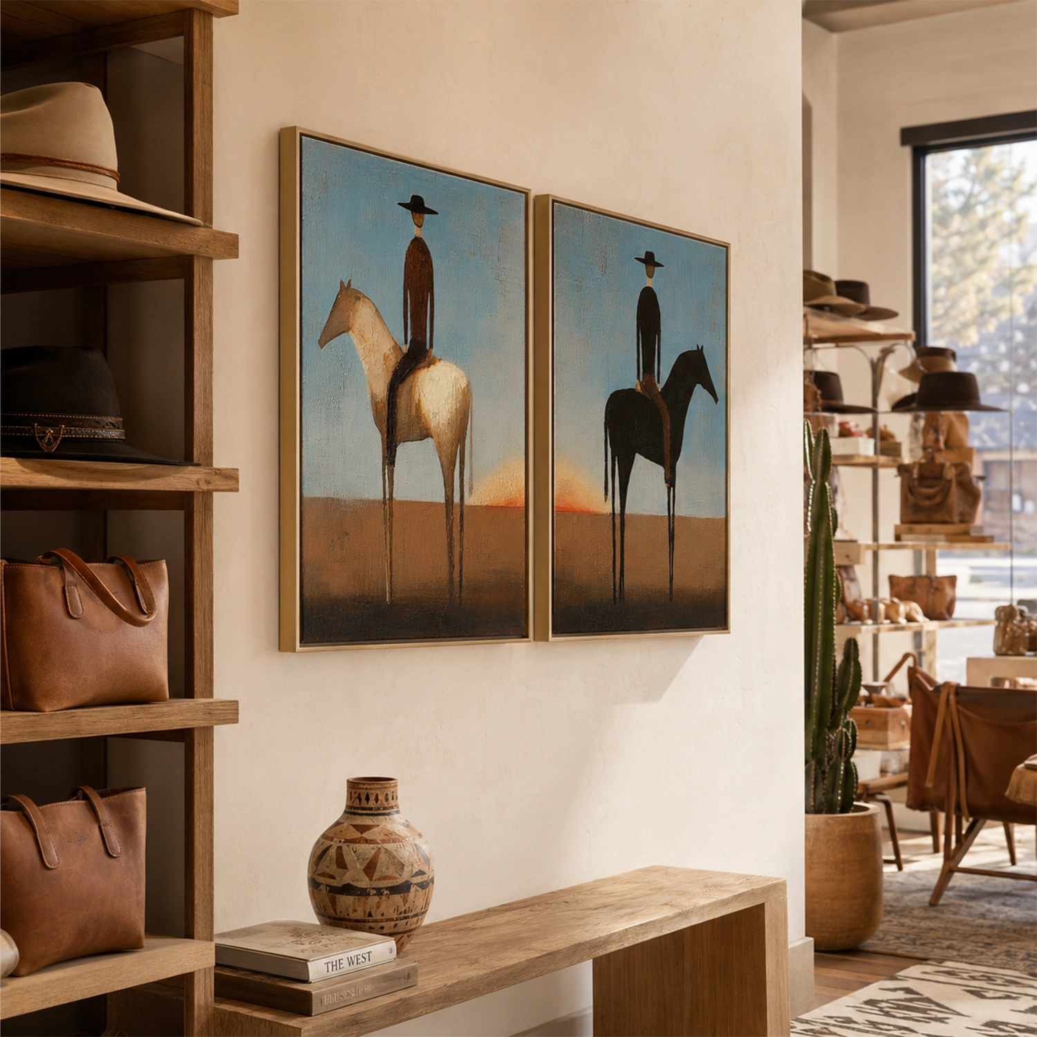 Western Cowboy Wall Art Set of 2 #AC033