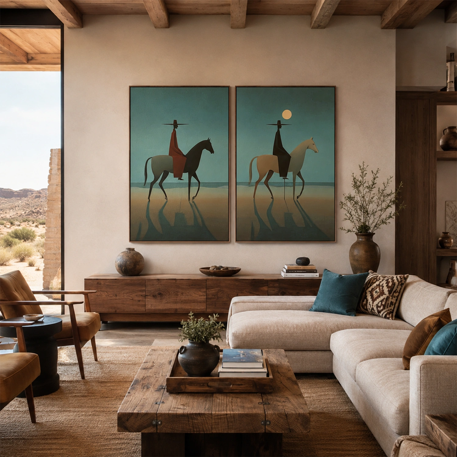 Western Cowboy Wall Art Set of 2 #AC034