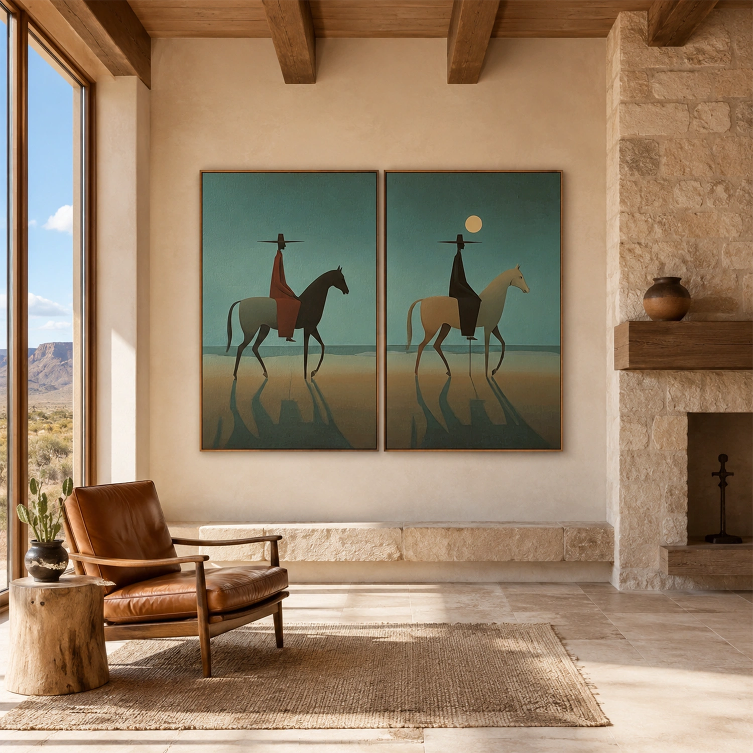 Western Cowboy Wall Art Set of 2 #AC034
