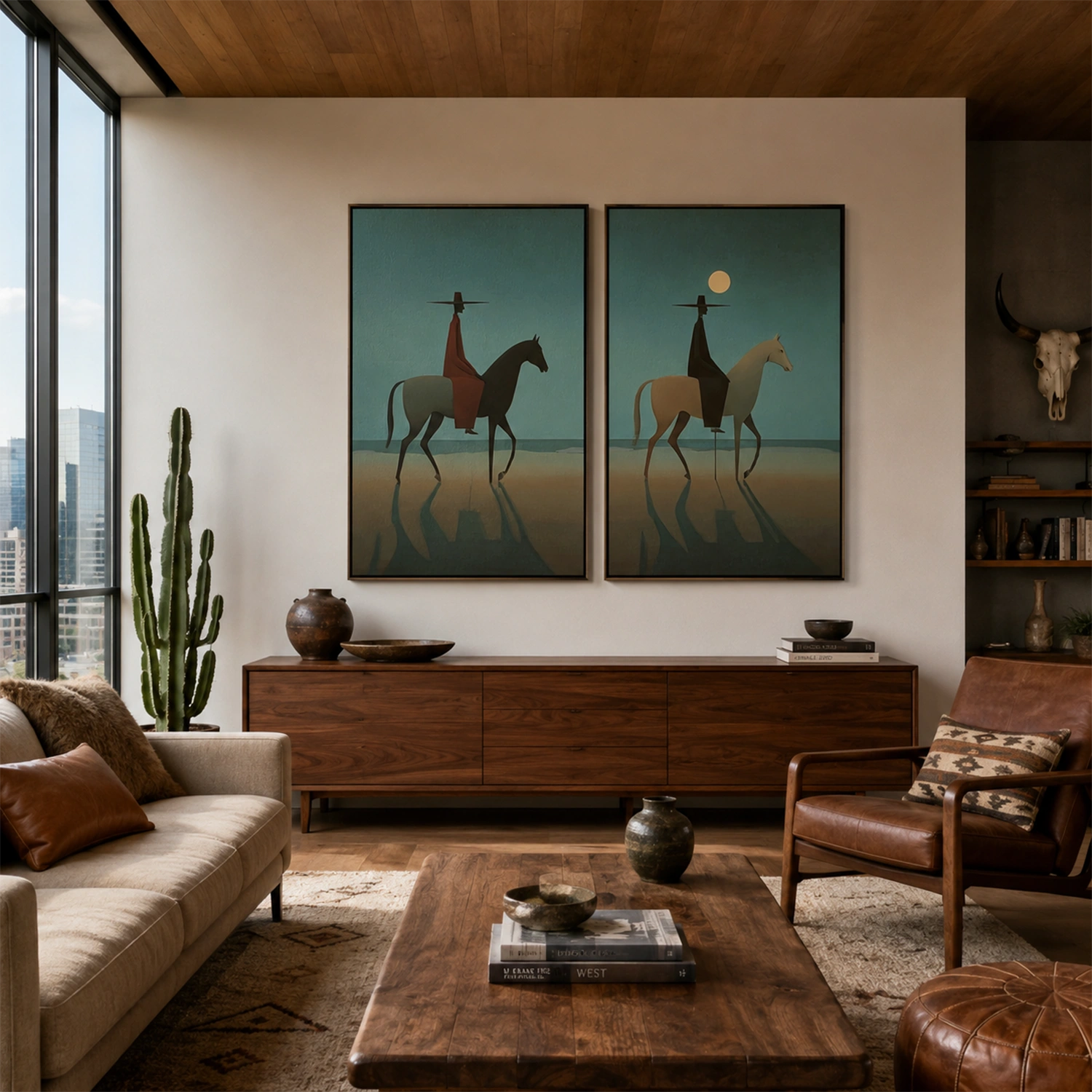 Western Cowboy Wall Art Set of 2 #AC034