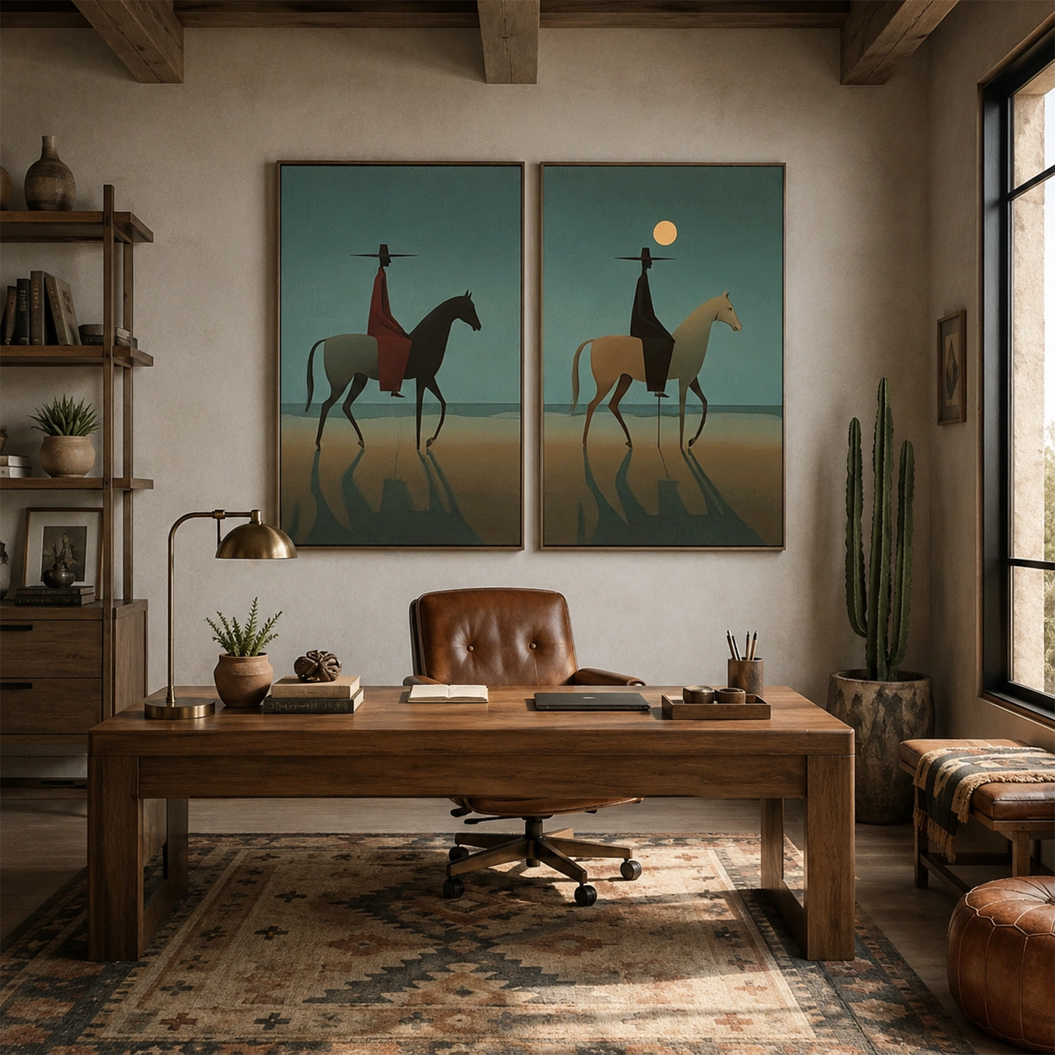 Western Cowboy Wall Art Set of 2 #AC034